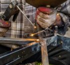 can you hold the electrode while stick welding